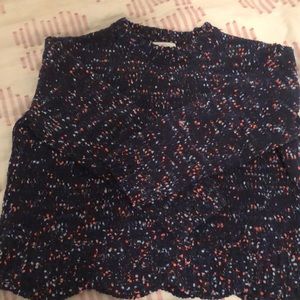 Ruffle hem soft sweater